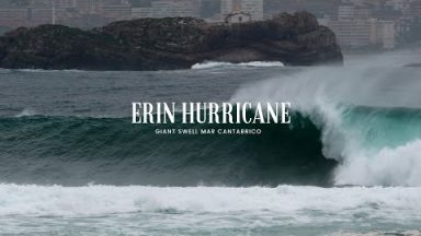 Hurricane Erin | Surfing big waves in Northern Spain